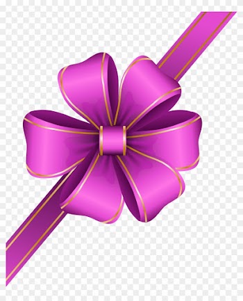 Decorative Pink Bow Corner Transparent Png Clip Art - Corner Ribbon Banner Png