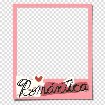 Decorative Polaroid Frame, pink Romantica frame transparent background PNG clipart
