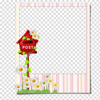 Decorative Polaroid Frame, red birdhouse art transparent background PNG clipart