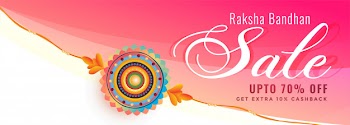 Decorative rakhi  sale banner for raksha bandhan Free Vector