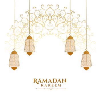 Decorative ramadan kareem islamic lantern background Free Vector