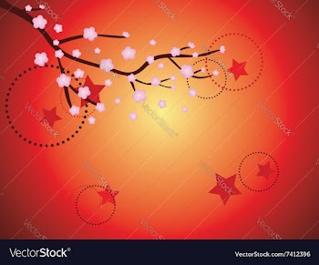 Decorative Sakura Background4 vector image