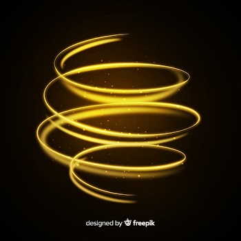 Decorative shiny golden spiral effect Free Vector