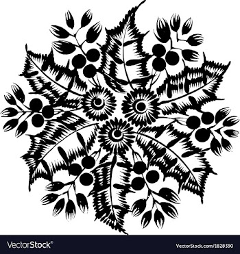 Decorative silhouette vector image
