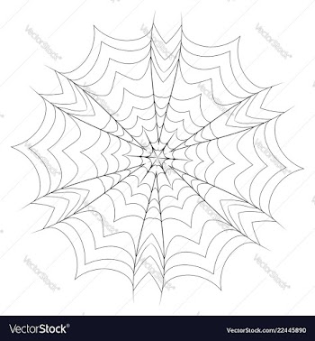 Decorative spider web vector image