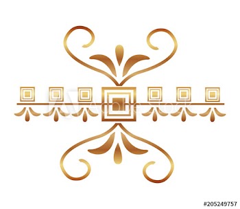 decorative swirl luxury golden flourishes vector illustration