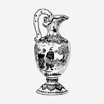 Decorative urn drawing, vintage illustration | Free PSD - rawpixel