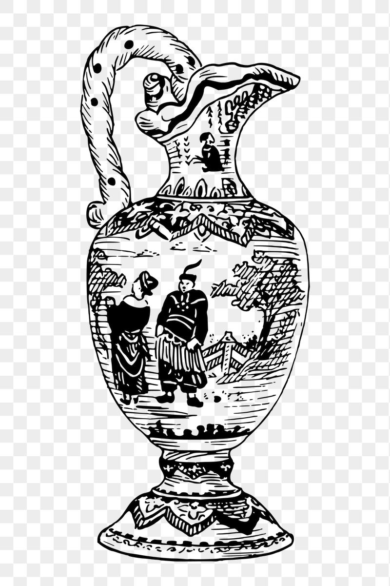 Decorative urn png sticker illustration, | Free PNG - rawpixel