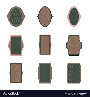 Decorative vintage frames and borders set vector image