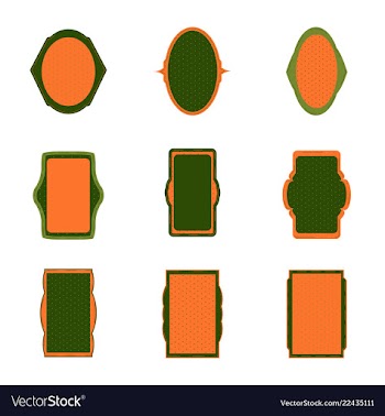 Decorative vintage frames and borders set vector image