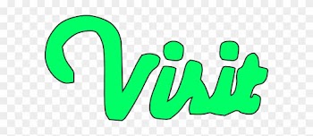 Decorative Visit Word Clip Art - Visit Clipart