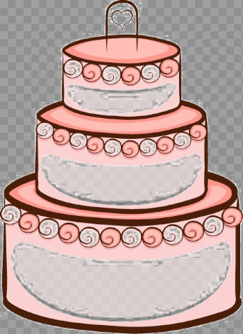 Decorative Wedding Cake PNG Image Background