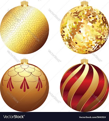 Decorative Xmas Balls vector image