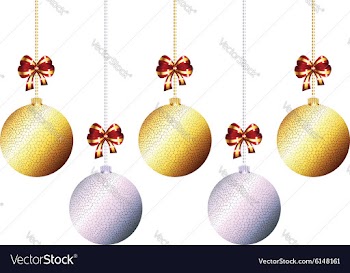 Decorative Xmas Balls7 vector image
