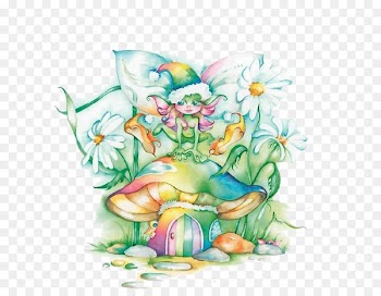 Decoupage Dragon Art Paper Illustration - Beauty wizard 