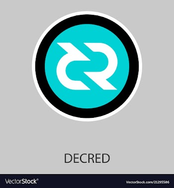 Decred coin cryptocurrency sign vector image
