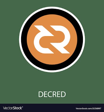 Decred coin cryptocurrency sign vector image