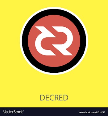 Decred coin cryptocurrency sign vector image