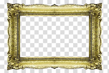 DeDecoraciones s, gold frame border transparent background PNG clipart
