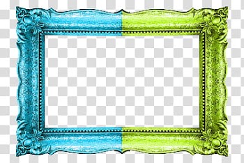 DeDecoraciones s, green and yellow-green frame transparent background PNG clipart
