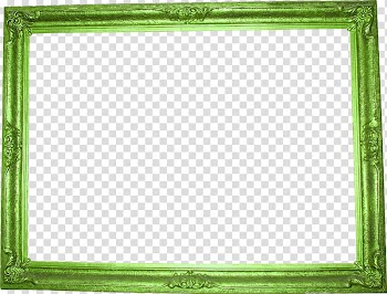 DeDecoraciones s, green frame transparent background PNG clipart