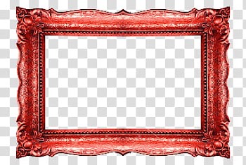 DeDecoraciones s, rectangular red wooden frame transparent background PNG clipart
