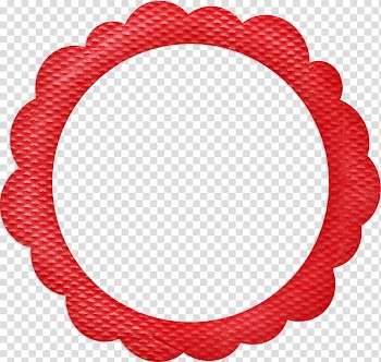 DeDecoraciones s, scalloped edge red frame transparent background PNG clipart