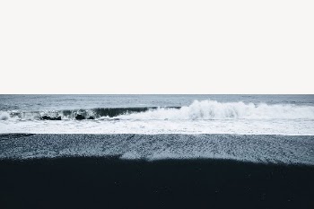 Deep blue beach border, nature | Free PSD - rawpixel