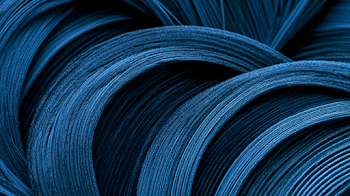 Deep Blue Feather Abstract Macro