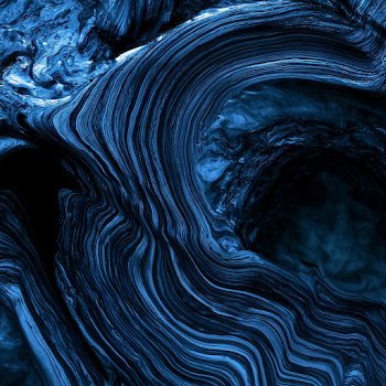 Deep Blue Fluid Abstract Art