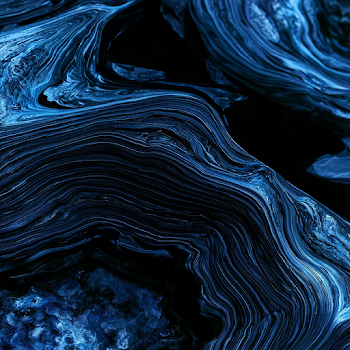 Deep Blue Fluid Marbling Artwork