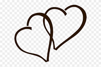 Deep Brown Hearts Clip Art - Clip Art Wedding Hearts