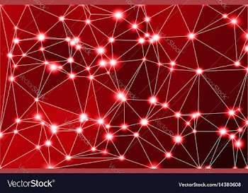 Deep burgundy red geometric background with mesh vector image