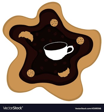 deep effect layered drawing morning cup of coffee