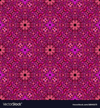 Deep pink oriental gravel mosaic ethno pattern vector image