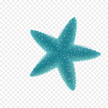 Deep sea creature Cartoon Ocean - Vector blue starfish decoration 