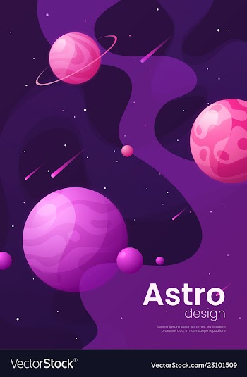  					Deep space futuristic cartoon background cover vector image														