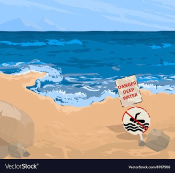Deep water vector image