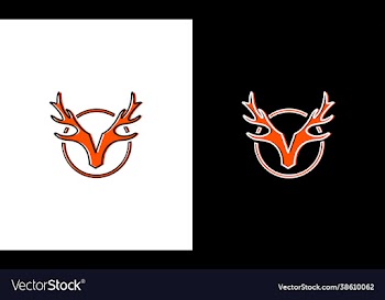 deer antler icon logo head