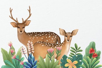 Deer background, beige design, animal | Free Photo Illustration - rawpixel