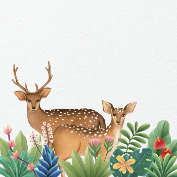 Deer background, beige design, animal | Free Photo Illustration - rawpixel