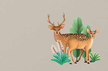 Deer background, brown drawing design | Free Photo Illustration - rawpixel