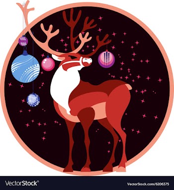 Deer chircle vector image