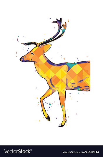 deer colorful animal design image
