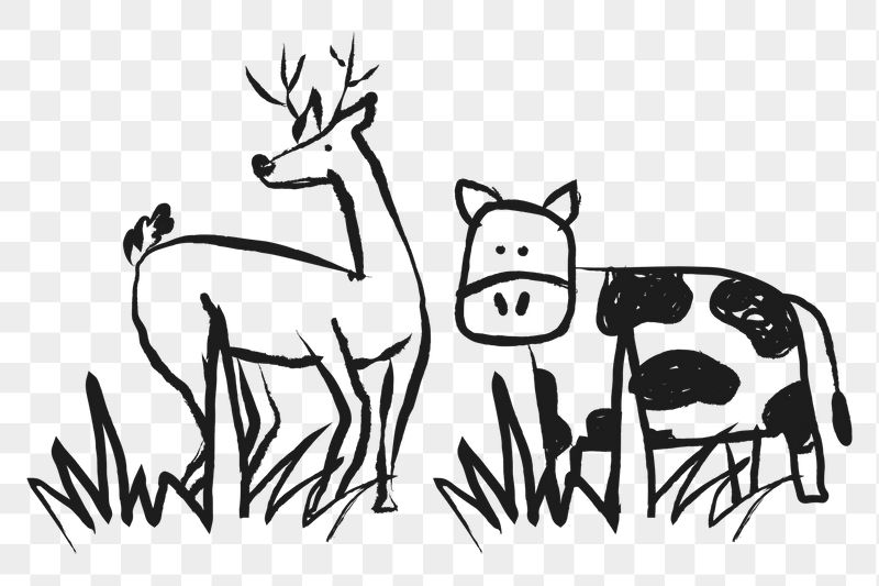 Deer, cow png sticker, animal | Free PNG Illustration - rawpixel