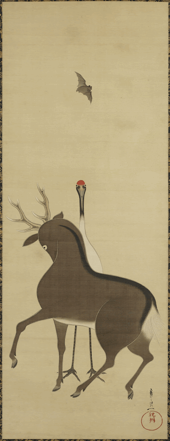 Deer, Crane and Bat during 19th | Free Photo - rawpixel