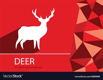  					Deer design background vector image														