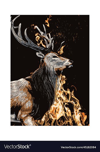 deer fire creative poster image