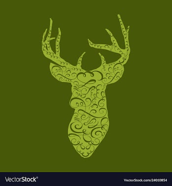 Deer head on white hand drawn vintage vector image