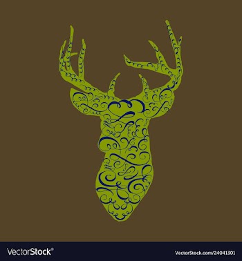 Deer head on white hand drawn vintage vector image